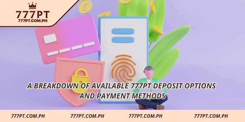 A breakdown of available 777PT deposit options and payment methods