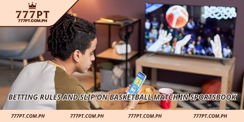 Betting rules and slip on basketball match in sportsbook