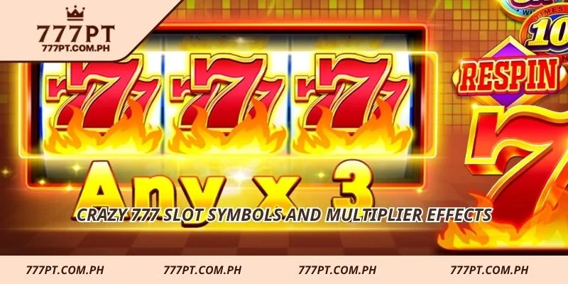 Crazy 777 slot symbols and multiplier effects