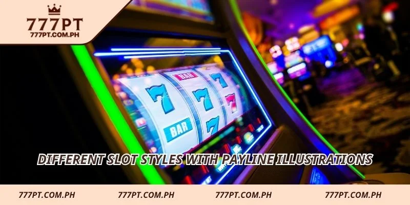 Different slot styles with payline illustrations