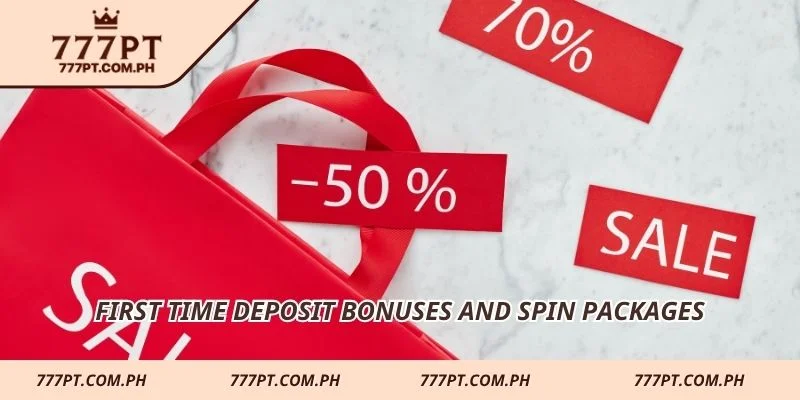 First time deposit bonuses and spin packages