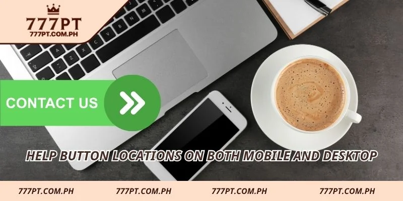 Help button locations on both mobile and desktop